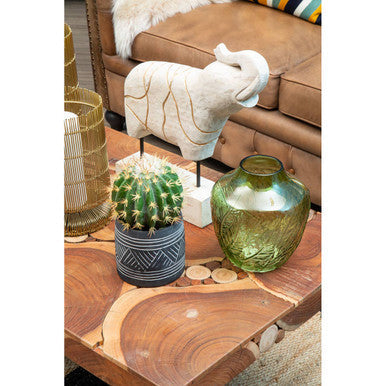 Small Botanical Green Glass Vase | Corie