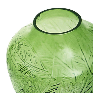 Small Botanical Green Glass Vase | Corie