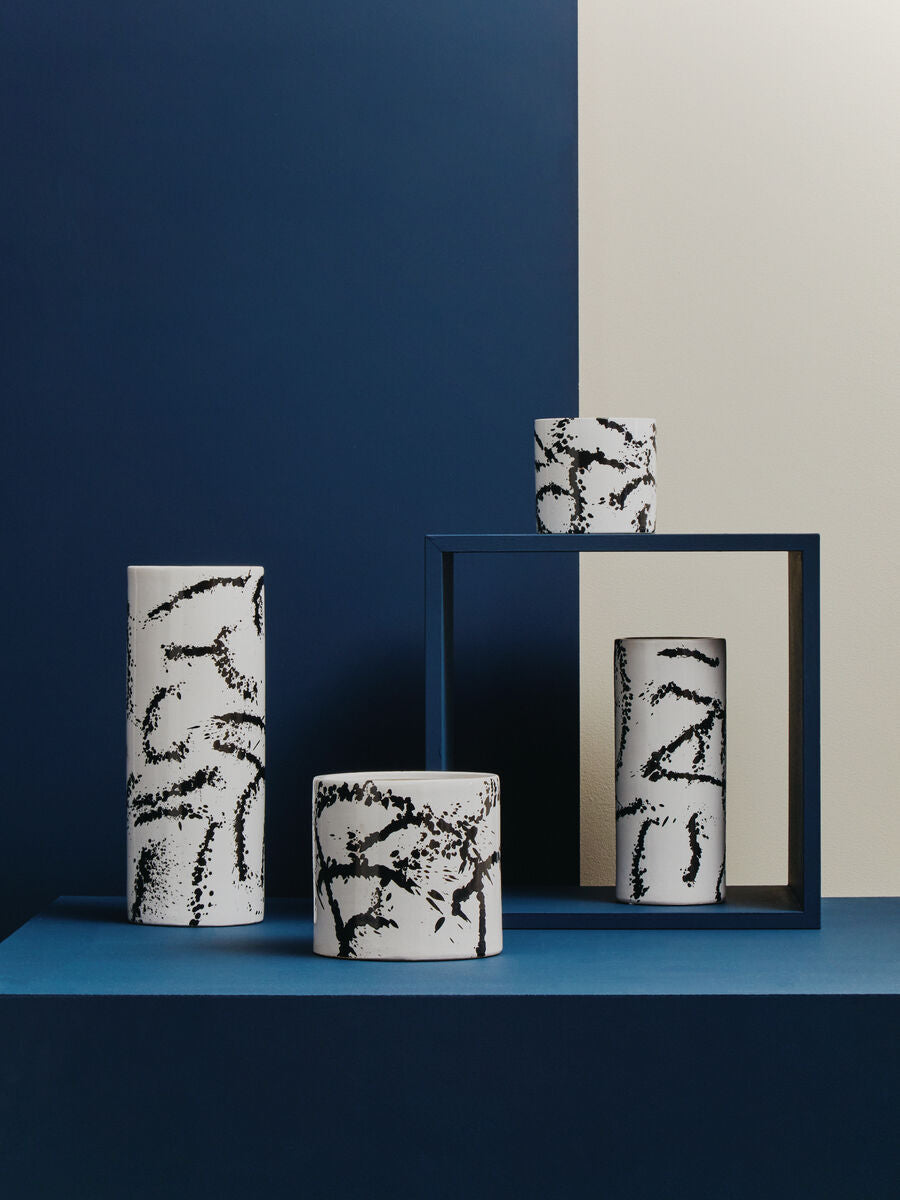 Small Black and White Ceramic Vase | Sorrell