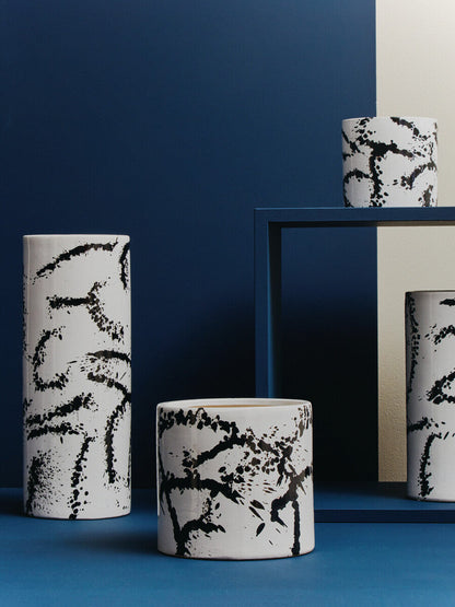 Small Black and White Ceramic Vase | Sorrell