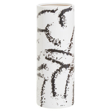 Large Black and White Ceramic Vase | Sorrell