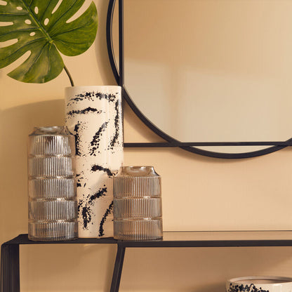 Large Black and White Ceramic Vase | Sorrell
