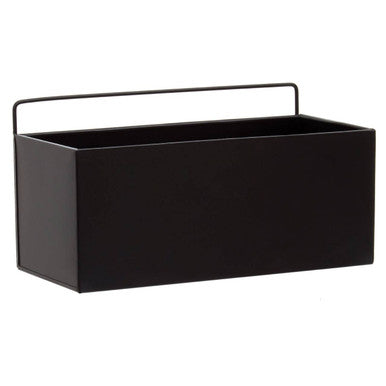 Asher Black Metal Small Wall Plant Box