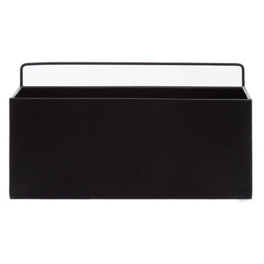 Asher Black Metal Small Wall Plant Box