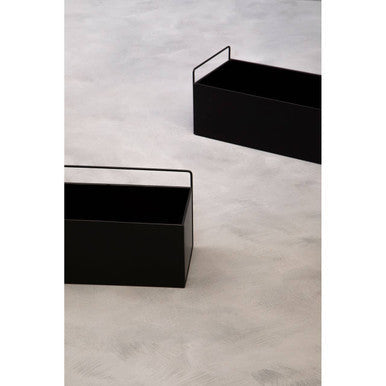Asher Black Metal Small Wall Plant Box