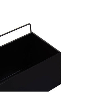 Asher Black Metal Small Wall Plant Box