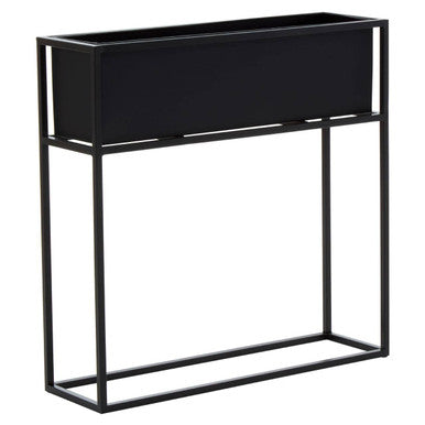 Asher Black Metal Floor Standing Plant Box