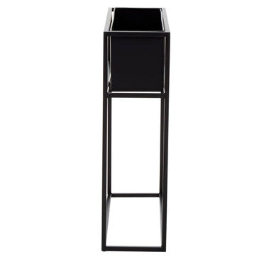 Asher Black Metal Floor Standing Plant Box