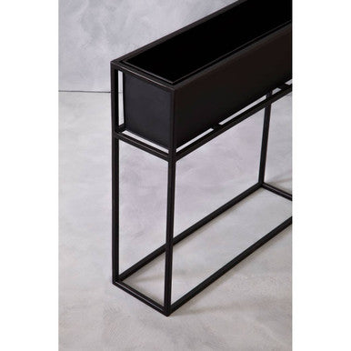 Asher Black Metal Floor Standing Plant Box