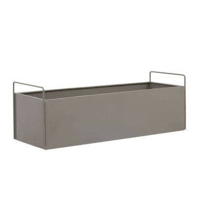 Asher Grey Metal Large Wall Plant Box