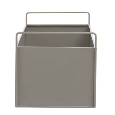 Asher Grey Metal Large Wall Plant Box