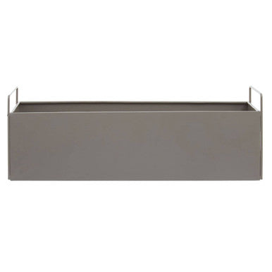 Asher Grey Metal Large Wall Plant Box