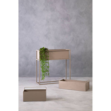 Asher Grey Metal Large Wall Plant Box