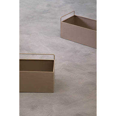 Asher Grey Metal Large Wall Plant Box