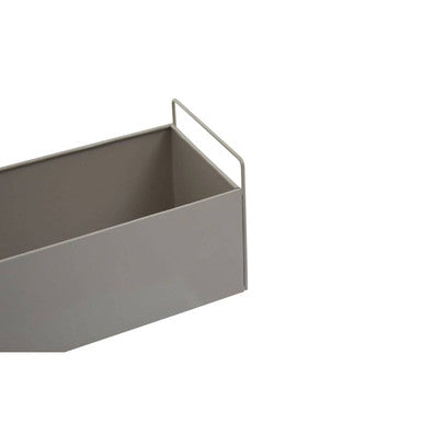 Asher Grey Metal Large Wall Plant Box