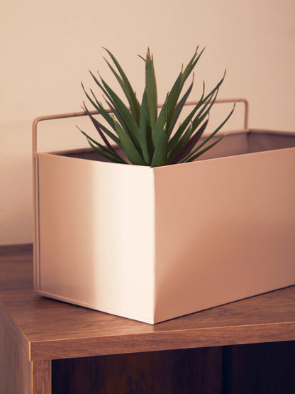 Asher Natural Metal Small Wall Plant Box