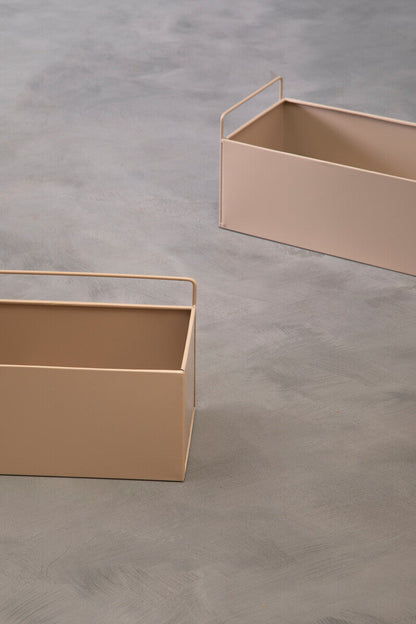 Asher Natural Metal Small Wall Plant Box