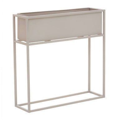 Asher Natural Metal Floor Standing Plant Box