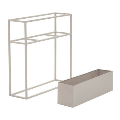 Asher Natural Metal Floor Standing Plant Box