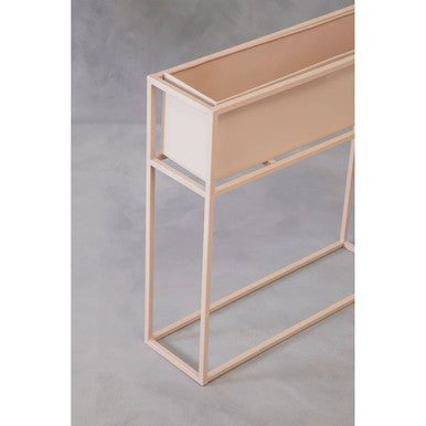 Asher Natural Metal Floor Standing Plant Box