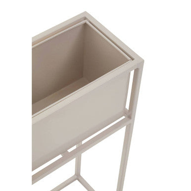 Asher Natural Metal Floor Standing Plant Box