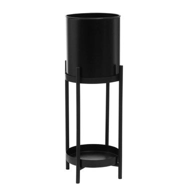 Asher Black Metal 2 Tier Plant Stand