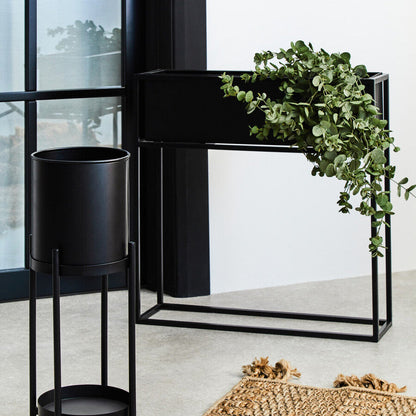 Asher Black Metal 2 Tier Plant Stand