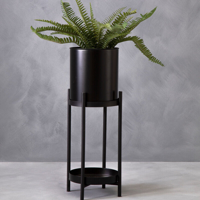Asher Black Metal 2 Tier Plant Stand