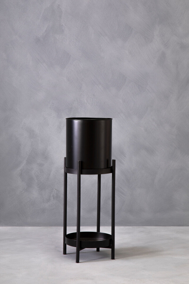 Asher Black Metal 2 Tier Plant Stand
