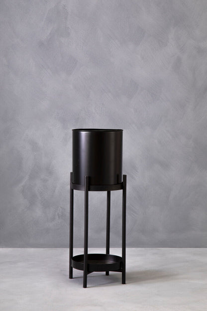 Asher Black Metal 2 Tier Plant Stand