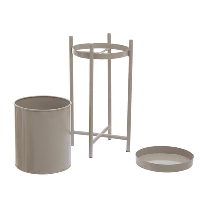 Asher Grey Metal 2 Tier Plant Stand
