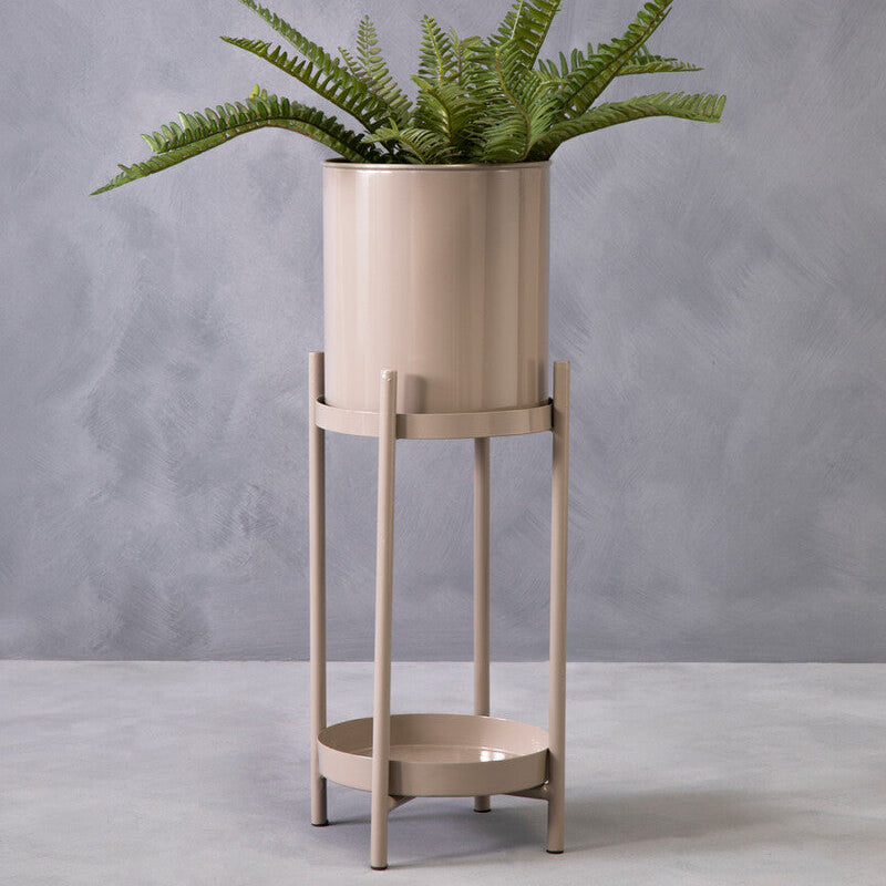 Asher Grey Metal 2 Tier Plant Stand