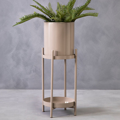 Asher Grey Metal 2 Tier Plant Stand