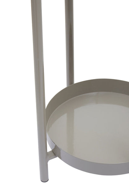 Asher Grey Metal 2 Tier Plant Stand