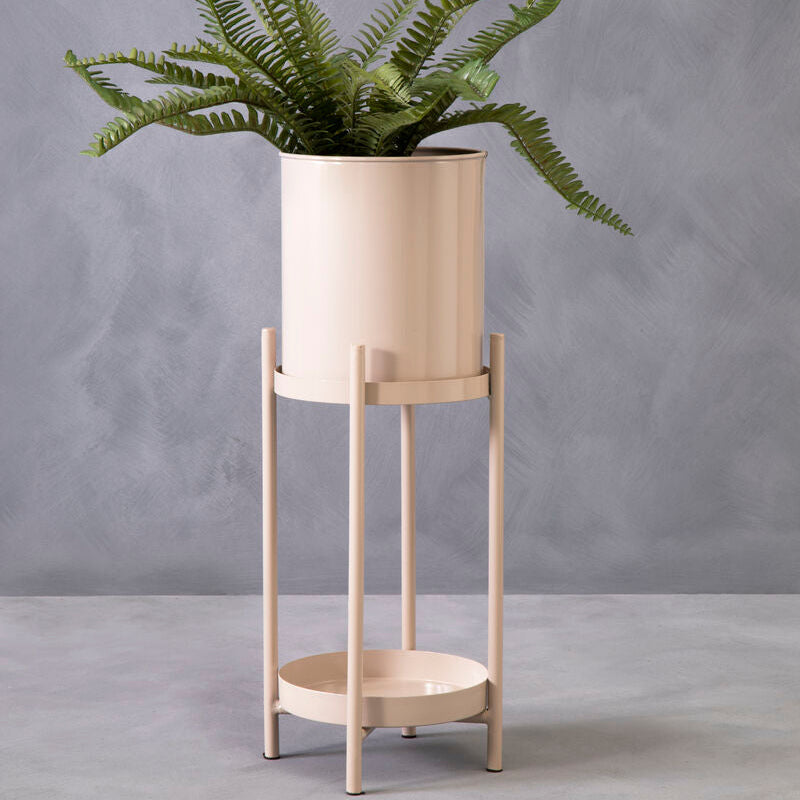 Asher Natural Metal 2 Tier Plant Stand