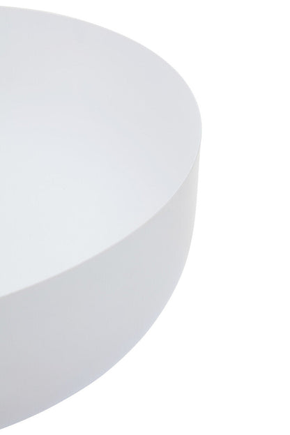 Alina White Finish Round Footed Planter with Angular Base
