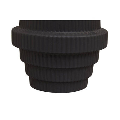 Black Small Step Design Vase | Fabia