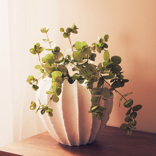 White Textured Vase | Broc