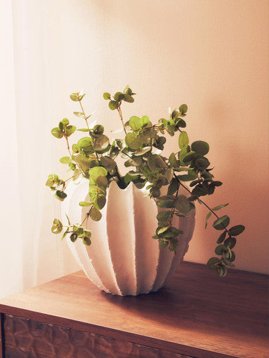 White Textured Vase | Broc