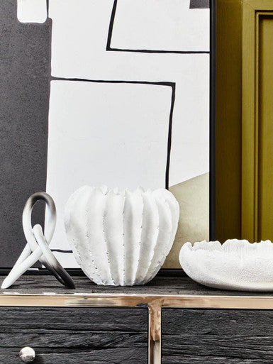 White Textured Vase | Broc