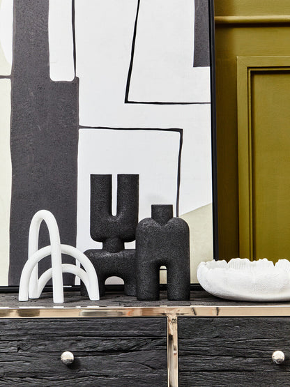 Small Black Sculptured Vase | Broc