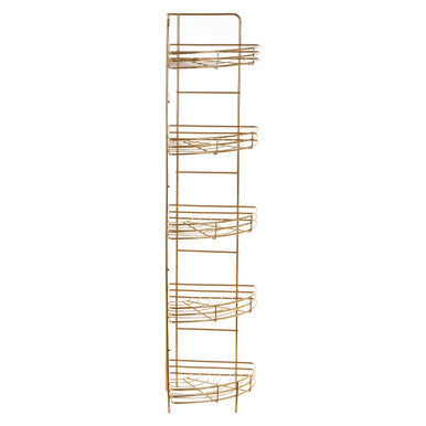 5 Tier Gold Finish Corner Storage Rack | Dara