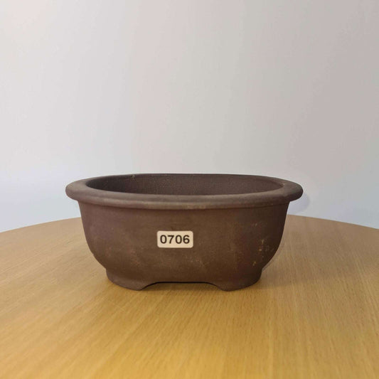 16cm_Unglazed_Bonsai_Pot_Oval_16cm_x_13cm_x_7cm_Brown_-_Yorkshire_Bonsai-15740