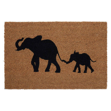 Elephant and Baby Elephant Doormat | Filta