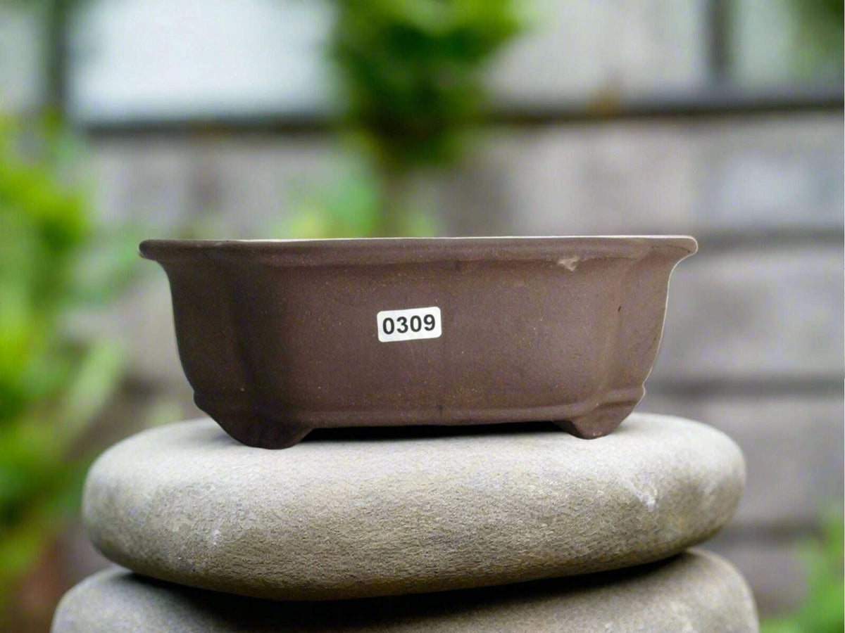 20cm_Unglazed_Bonsai_Pot_Floral_20cm_x_17cm_x_8cm_Brown_-_Yorkshire_Bonsai-15866