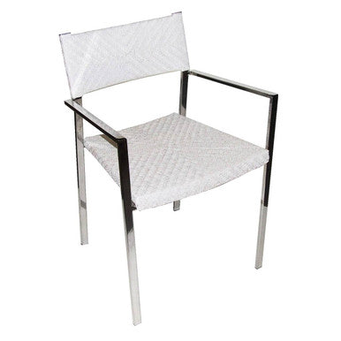 Raffle White Raffia Set of 2 Chairs