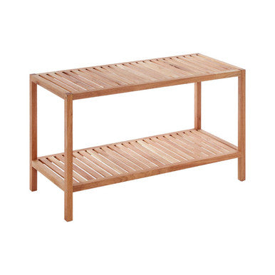 Arla Natural Walnut Wood 2 Tier Shelf Unit