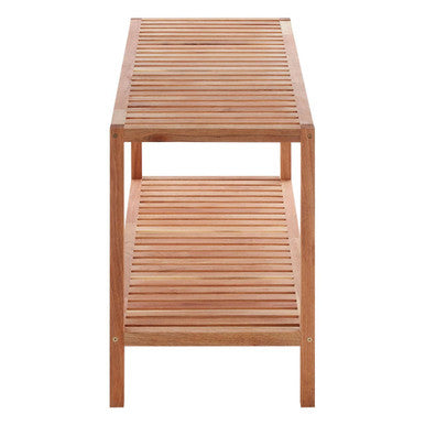 Arla Natural Walnut Wood 2 Tier Shelf Unit