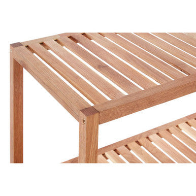 Arla Natural Walnut Wood 2 Tier Shelf Unit