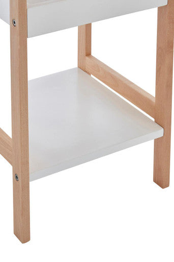 Arla Natural and White Wooden 3 Tier Bathroom Shelf Unit